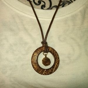 Brown stone necklace